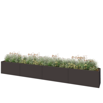 Teräksinen istutuslaatikko XXL - Suorakaiteen muotoiset - 480 x 50 x 60 cm - Muu RAL-väri - Ilman pohjalevyä