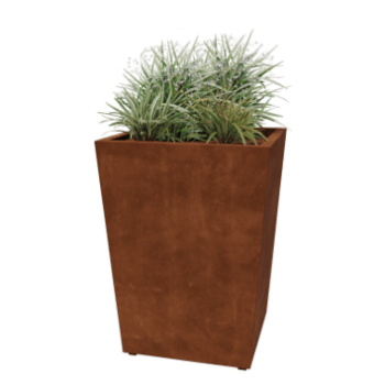 Corten-teräksinen hitsatut istutuslaatikko Kartio 80 x 80 x 100 cm