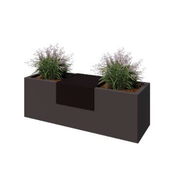 Teräksinen istutuslaatikon jalusta - 40 x 41 x 20 cm - Bronze