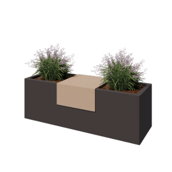 Teräksinen istutuslaatikon jalusta - 40 x 41 x 20 cm - Sand look