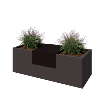 Teräksinen istutuslaatikon jalusta - 40 x 51 x 20 cm - Bronze