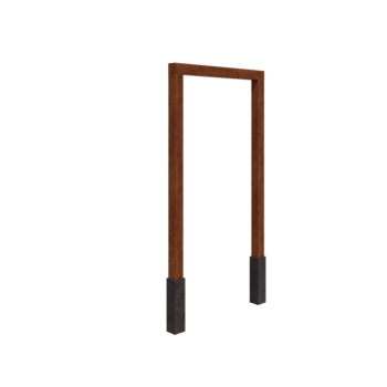 Corten-teräksinen pergola - Suora - 150 x 230 cm - Betonijalalla