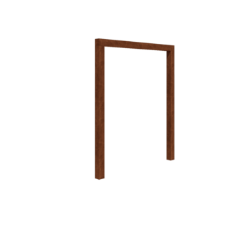 Corten-teräksinen pergola - Suora - 200 x 230 cm - Ilman betonijalkaa