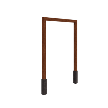 Corten-teräksinen pergola - Suora - 200 x 230 cm - Betonijalalla