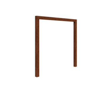 Corten-teräksinen pergola - Suora - 250 x 230 cm - Ilman betonijalkaa