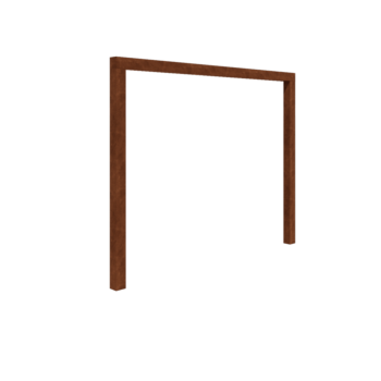 Corten-teräksinen pergola - Suora - 300 x 230 cm - Ilman betonijalkaa