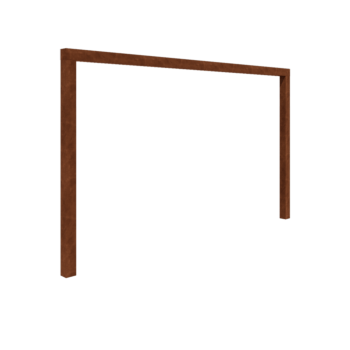 Corten-teräksinen pergola - Suora - 400 x 230 cm - Ilman betonijalkaa
