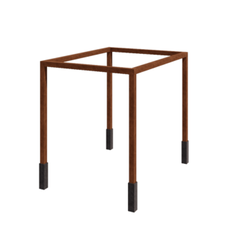 Corten-teräksinen pergola - Suorakaiteen muotoiset - 324 x 250 x 230 cm - Betonijalalla