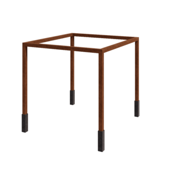 Corten-teräksinen pergola - Neliönmuotoiset - 324 x 300 x 230 cm - Betonijalalla