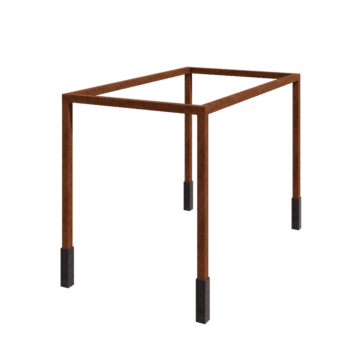 Corten-teräksinen pergola - Suorakaiteen muotoiset - 424 x 250 x 230 cm - Betonijalalla