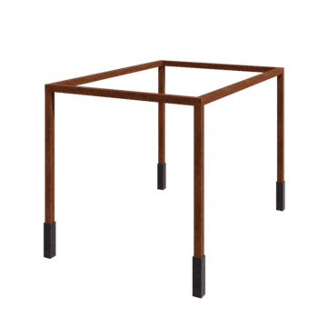 Corten-teräksinen pergola - Suorakaiteen muotoiset - 424 x 300 x 230 cm - Betonijalalla