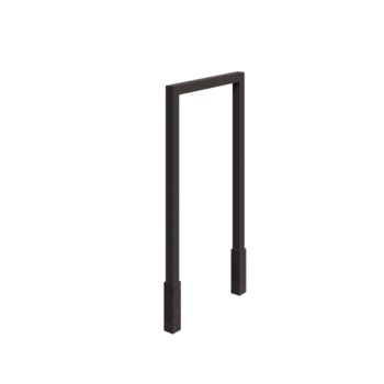 Teräksinen pergola - Suora - 150 x 230 cm - RAL7016 matta (antrasiitinharmaa) - Betonijalalla