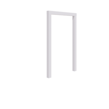 Teräksinen pergola - Suora - 150 x 230 cm - RAL9010 matta (valkoinen) - Ilman betonijalkaa