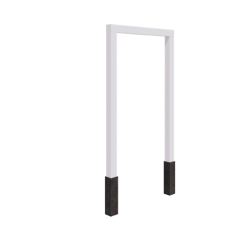 Teräksinen pergola - Suora - 150 x 230 cm - RAL9010 matta (valkoinen) - Betonijalalla