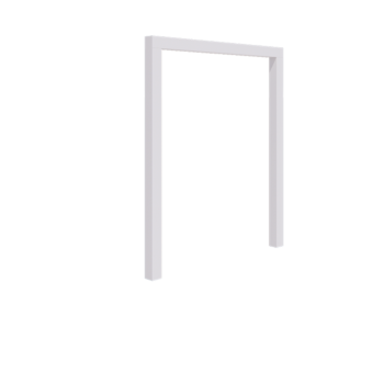 Teräksinen pergola - Suora - 200 x 230 cm - RAL9010 matta (valkoinen) - Ilman betonijalkaa