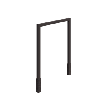 Teräksinen pergola - Suora - 250 x 230 cm - RAL7016 matta (antrasiitinharmaa) - Betonijalalla