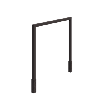 Teräksinen pergola - Suora - 300 x 230 cm - RAL7016 matta (antrasiitinharmaa) - Betonijalalla