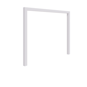 Teräksinen pergola - Suora - 300 x 230 cm - RAL9010 matta (valkoinen) - Ilman betonijalkaa