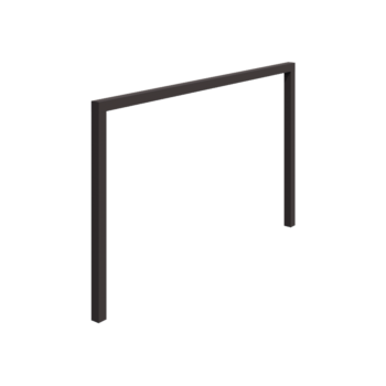 Teräksinen pergola - Suora - 400 x 230 cm - RAL7016 matta (antrasiitinharmaa) - Ilman betonijalkaa
