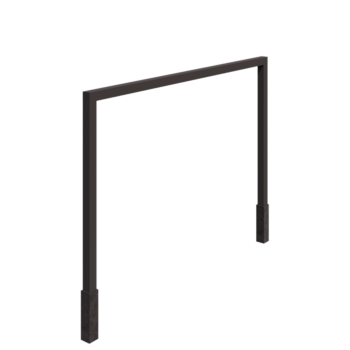 Teräksinen pergola - Suora - 400 x 230 cm - RAL7016 matta (antrasiitinharmaa) - Betonijalalla