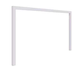 Teräksinen pergola - Suora - 400 x 230 cm - RAL9010 matta (valkoinen) - Ilman betonijalkaa