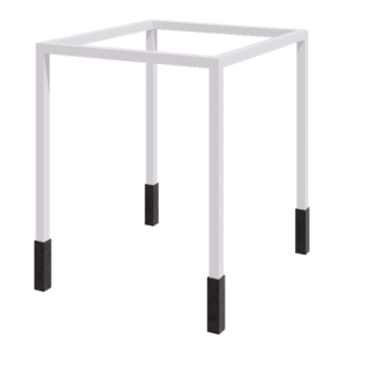 Teräksinen pergola - Neliönmuotoiset - 274 x 250 x 230 cm - RAL9010 matta (valkoinen) - Betonijalalla