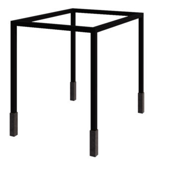 Teräksinen pergola - Suorakaiteen muotoiset - 324 x 250 x 230 cm - RAL9005 matta (musta) - Betonijalalla