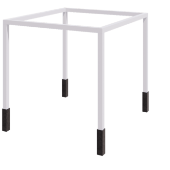 Teräksinen pergola - Neliönmuotoiset - 324 x 300 x 230 cm - RAL9010 matta (valkoinen) - Betonijalalla