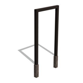 Teräksinen pergola - Suora - 150 x 230 cm - RAL9010 matta (valkoinen) - Betonijalalla