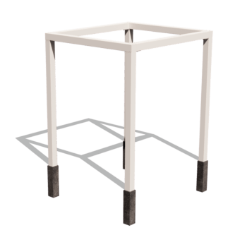 Jauhemaalipinnoitettu teräsinen pergola kokoonpano neliö 224 x 200 cm