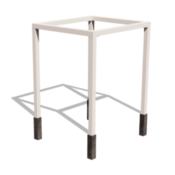 Teräksinen pergola - Neliönmuotoiset - 224 x 200 x 230 cm - Muu RAL-väri - Betonijalalla