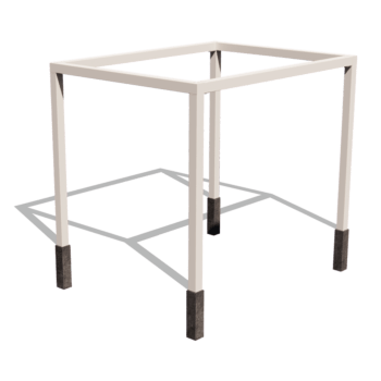 Jauhemaalipinnoitettu teräsinen pergola kokoonpano neliö 324 x 250 cm