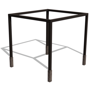 Jauhemaalipinnoitettu teräsinen pergola kokoonpano neliö 324 x 300 cm