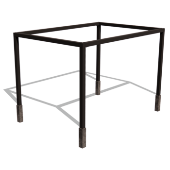 Teräksinen pergola - Suorakaiteen muotoiset - 424 x 300 x 230 cm - RAL9005 matta (musta) - Betonijalalla