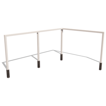Jauhemaalipinnoitettu teräsinen pergola kulmapenkki 600 x 412 cm