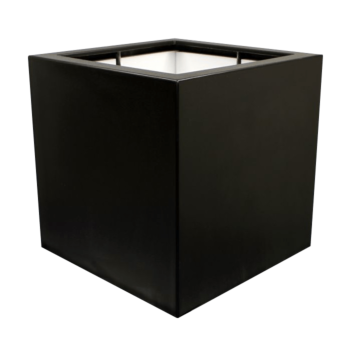 Lasikuituruukku - Neliö - 120 x 120 x 120 cm - RAL9010 matta (valkoinen) - Pohjallinen