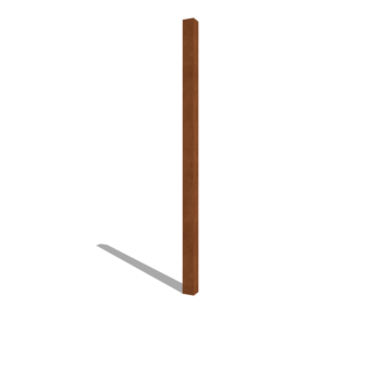 Cortenteräksinen aitatolppa 200 cm