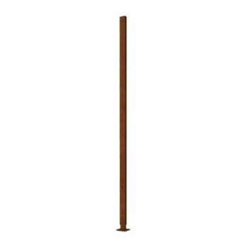 Corten-teräksinen pylväs suora tasainen pää 190 x 6 x 3 cm