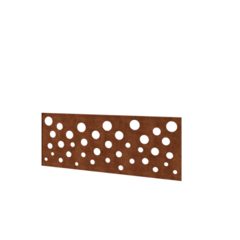 Cortenteräksinen puutarha-aita H paneelille B 120 x 47,5 cm