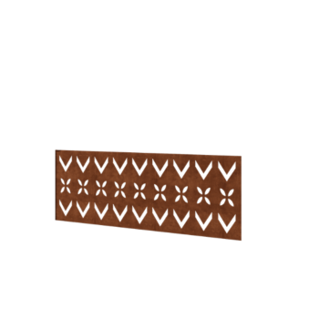 Cortenteräksinen puutarha-aita H paneelille V 120 x 47,5 cm