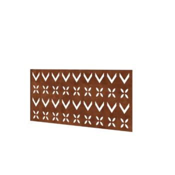 Corten-teräksinen aita H - Paneeli V - 120 x 63,3 cm
