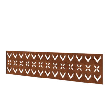 Cortenteräksinen puutarha-aita H paneelille V 180 x 47,5 cm