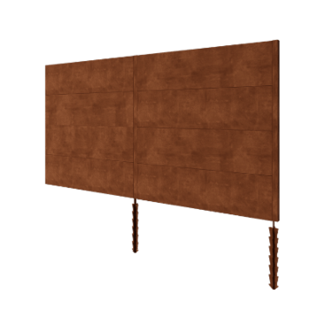 Corten-teräksinen aita H4 - Täydellinen sarja - 372 x 6 x 190 cm