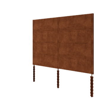 Corten-teräksinen aita H4 - Täydellinen sarja - 258 x 6 x 190 cm