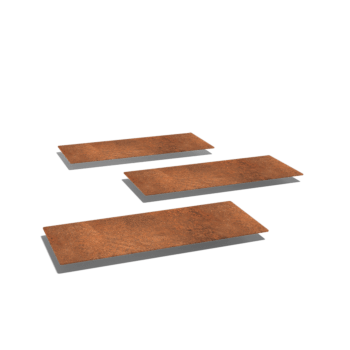 Corten-teräksinen askellaatta Suorakulmio 60 x 25 cm