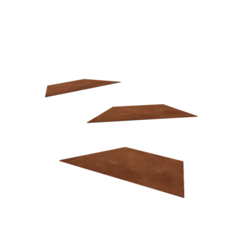 Corten-teräksinen askellaatta Kuusiokulma HH 50