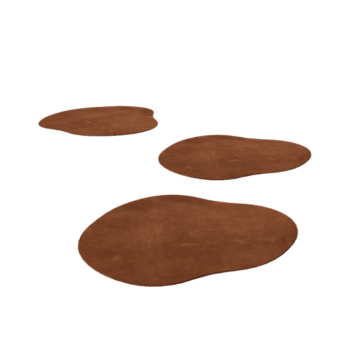 Corten-teräksinen askellaatta - Orgaaninen - 50 x 50 cm