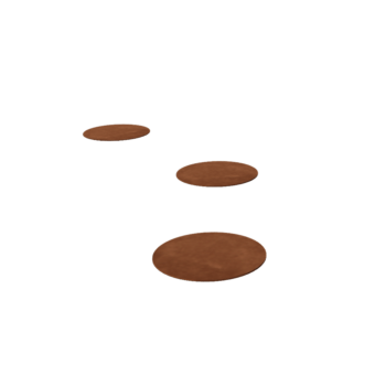 Corten-teräksinen askellaatta Pyöreä 25