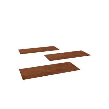 Corten-teräksinen askellaatta Suorakulmio 60 x 25 cm