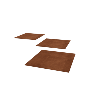 Corten-teräksinen askellaatta - Neliönmuotoiset - 50 x 50 cm